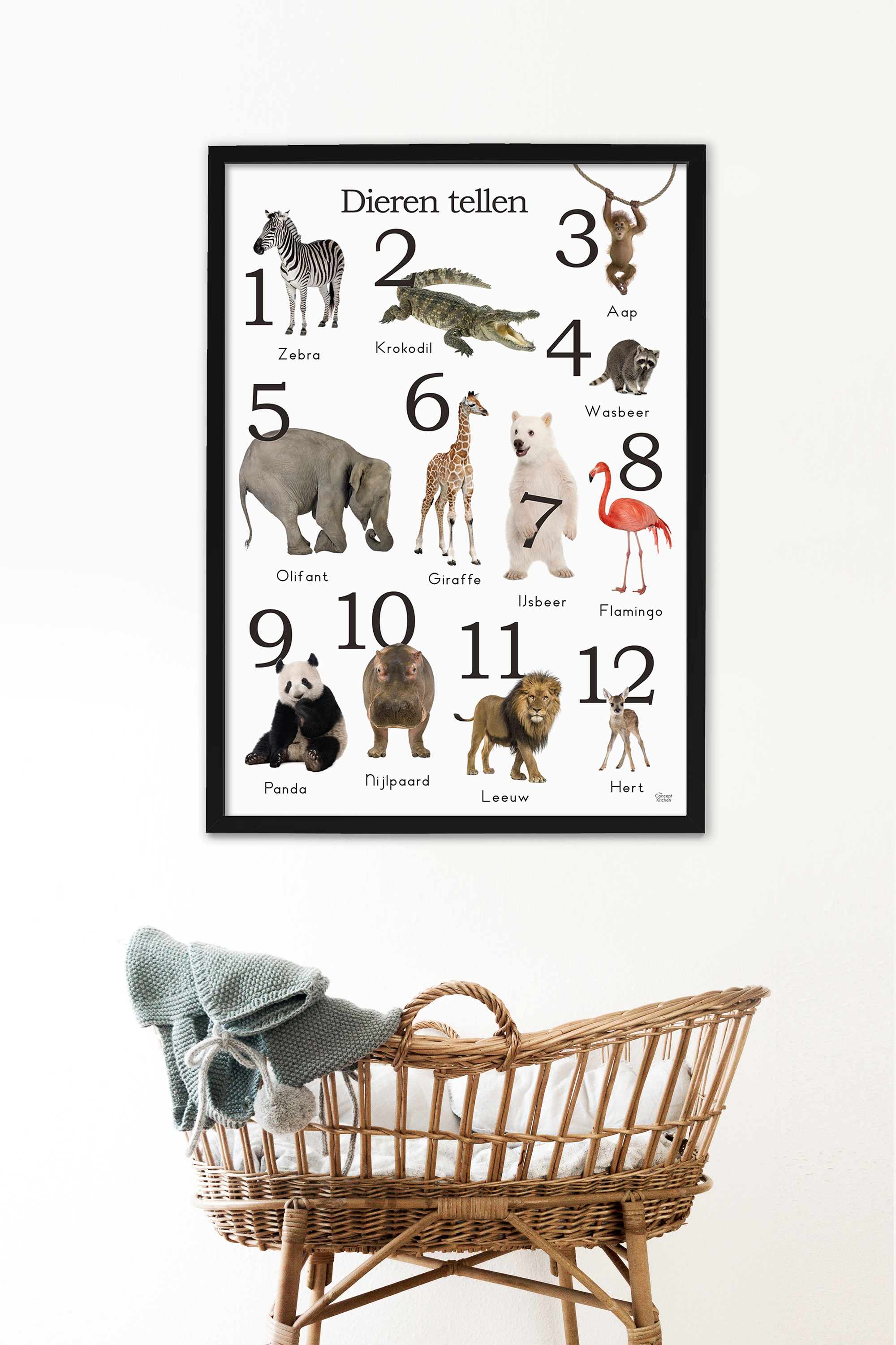 Poster tellen van 1 tot 12