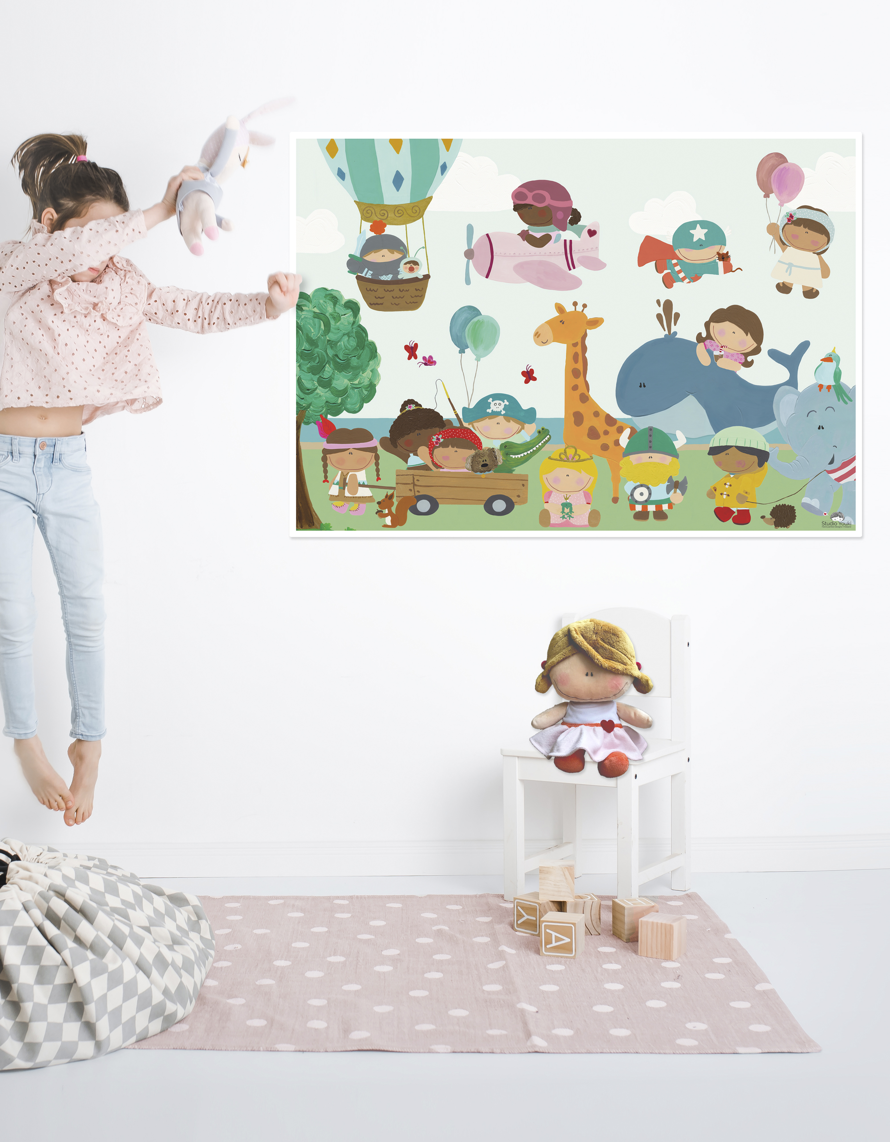 Poster vriendjes "Het leven is mooi!"
