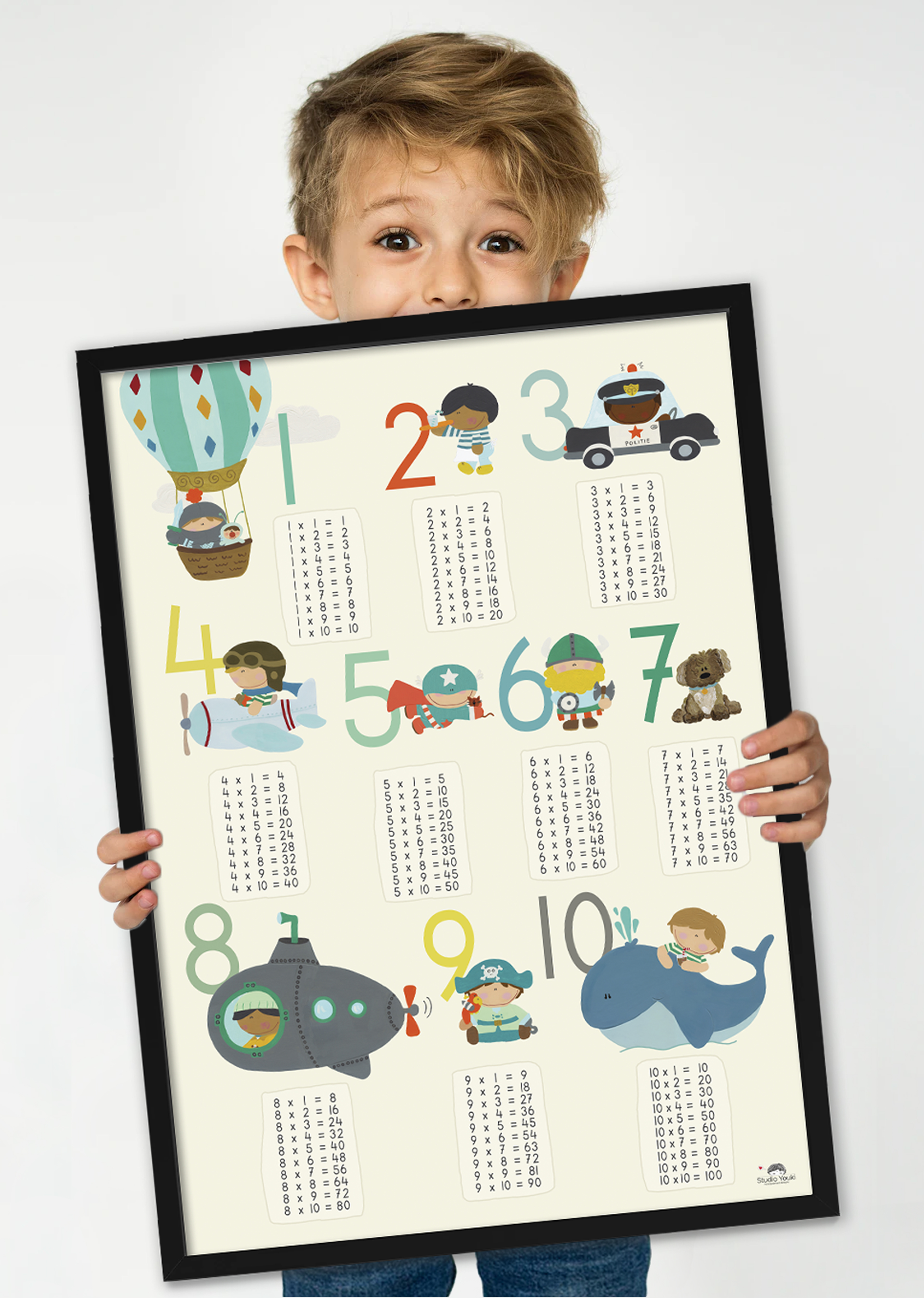Tafels poster jongens
