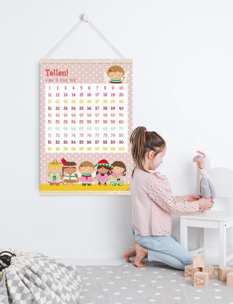 Poster Tellen oudroze